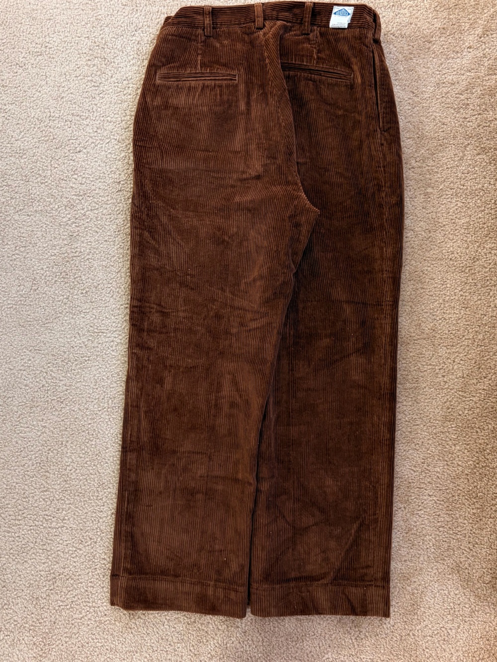 Bronson corduroy pleated trousers
